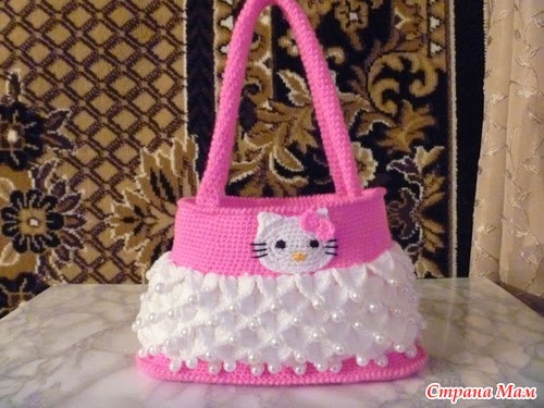 Bolsa De Crochê Hello Kitty De Crochê