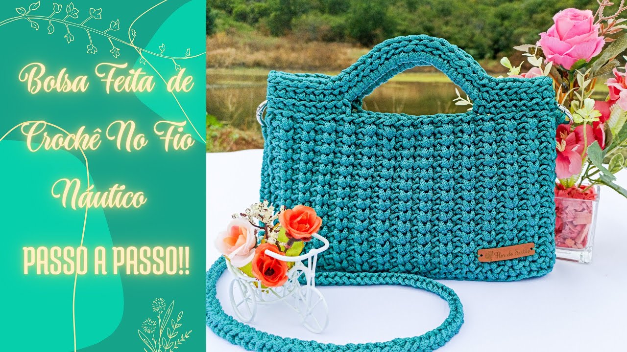 Bolsa De Crochê Fio Nautico De Crochê