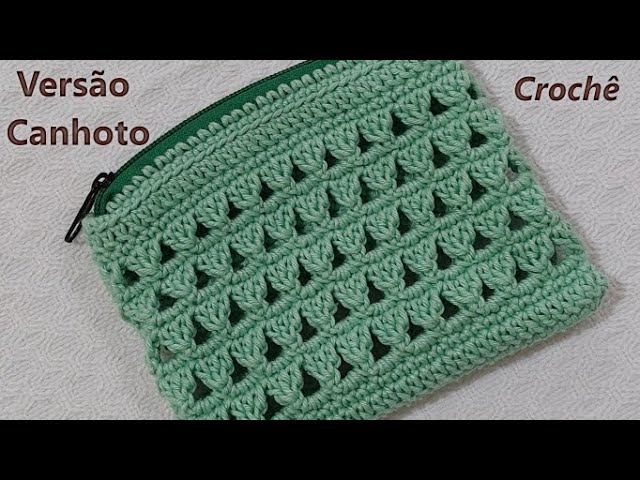 Bolsa De Crochê Com Ziper De Crochê