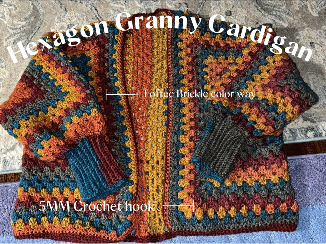 Cardigan Hexagonal De Crochê