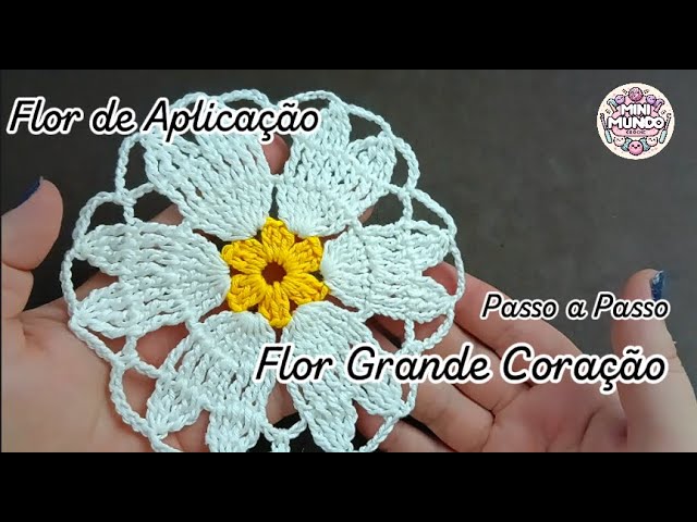 Flor Grande E Fácil De Crochê