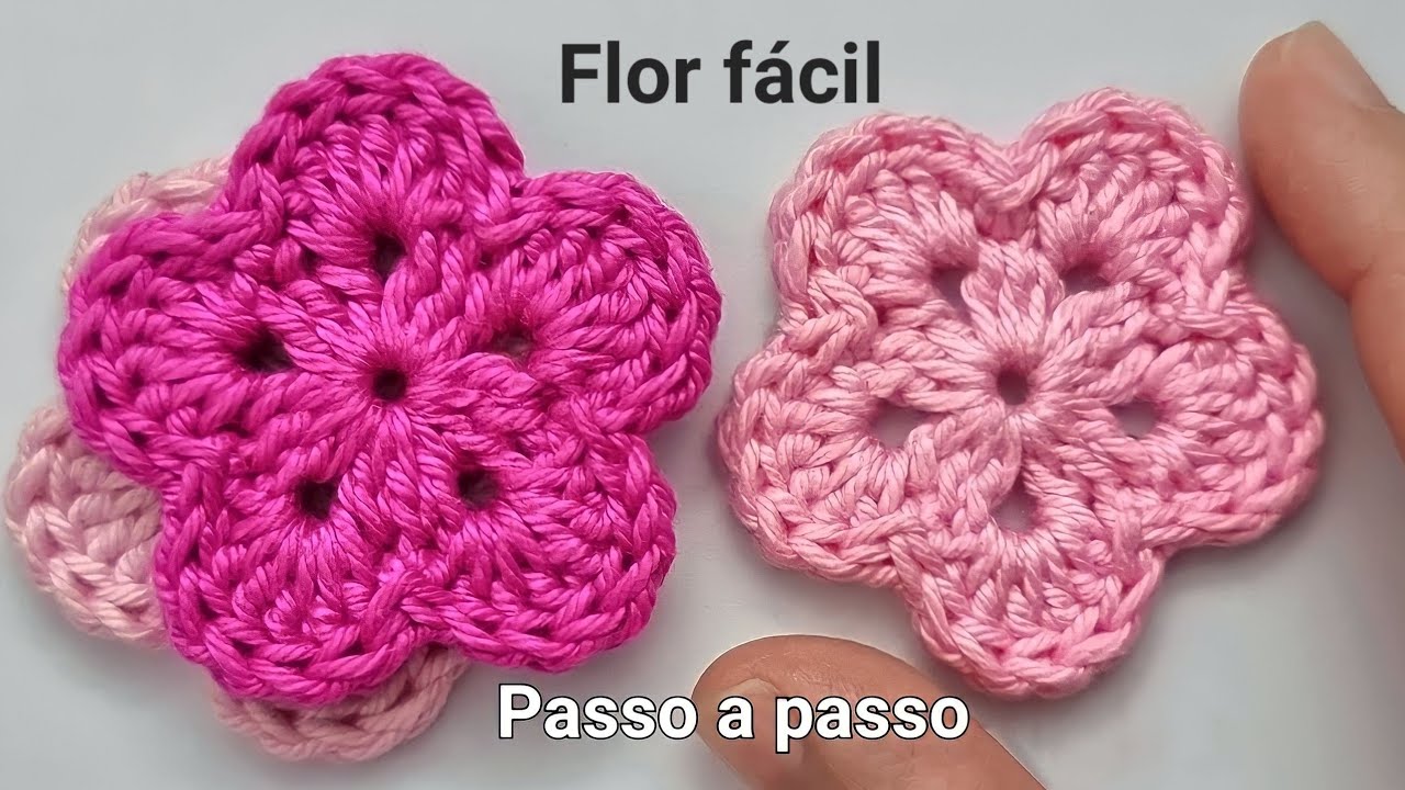 Flor Simples De Crochê