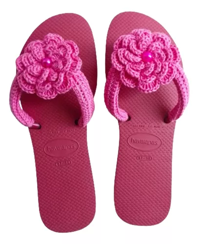 Chinelo Havaianas De Crochê