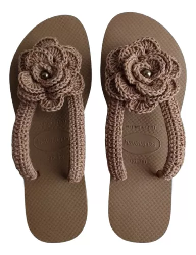 Chinelo Havaianas De Crochê