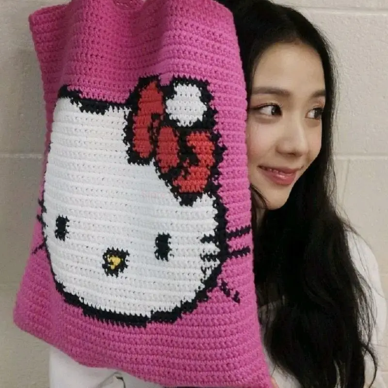 Bolsa De Crochê Hello Kitty De Crochê