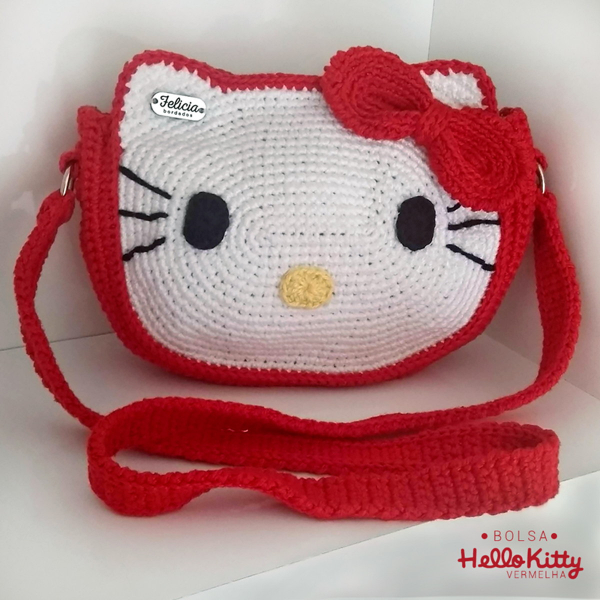 Bolsa De Crochê Hello Kitty De Crochê