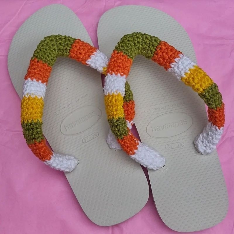 Chinelo Havaianas De Crochê