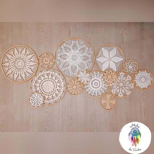 Mandala Na Parede De Crochê