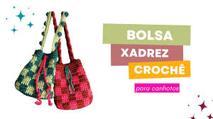 Bolsa Xadrez De Crochê