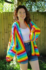 Cardigan Hexagonal De Crochê