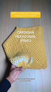 Cardigan Hexagonal De Crochê