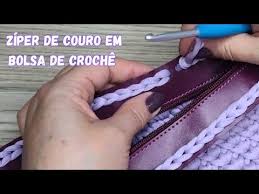 Bolsa De Crochê Com Ziper De Crochê