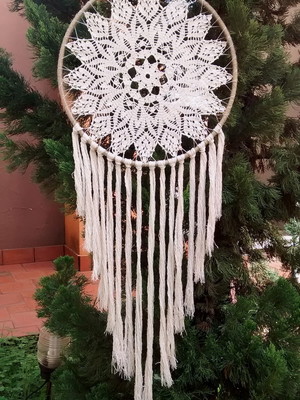 Mandala Na Parede De Crochê